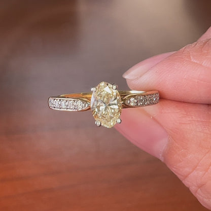 Ring w/ Marquise Diamond (.58) & 10 Diamonds