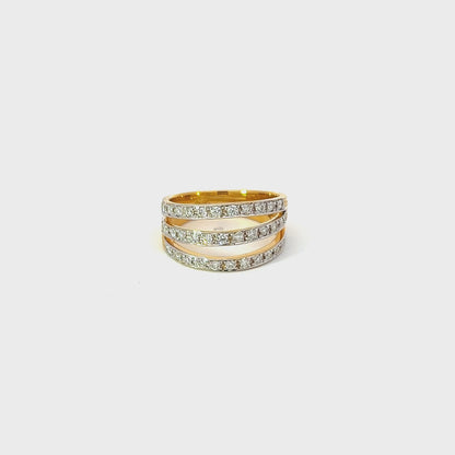 Lady's Ring w/ 39 Diamonds 14K Yellow Gold